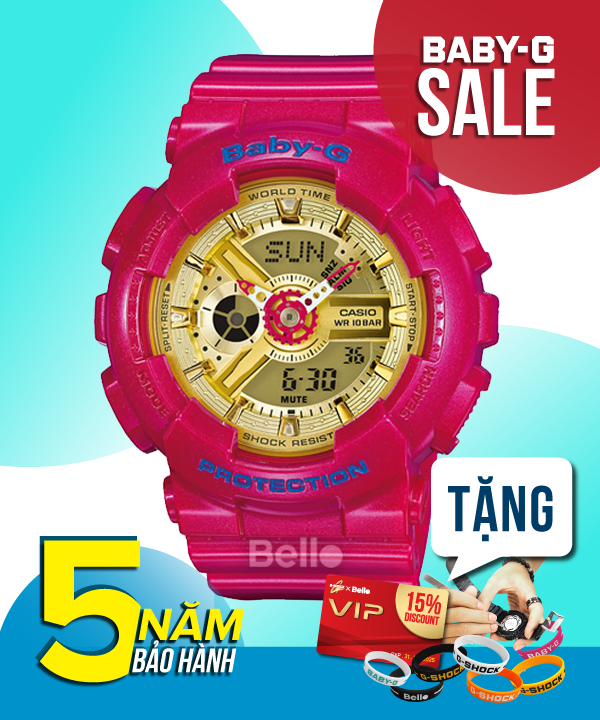 Baby-G BA-111GGB-4A - Đồng hồ Casio Baby-G Chính hãng - G-Shock Nữ Giá rẻ