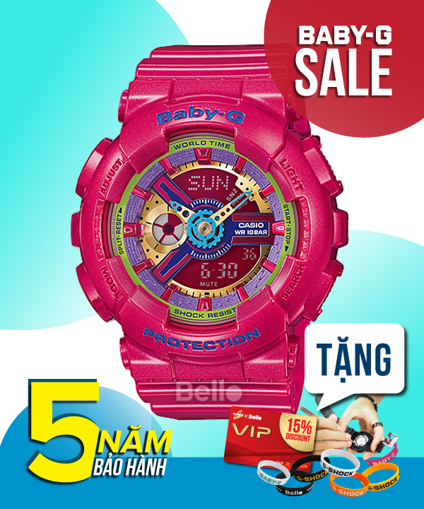 Baby-G BA-112-4A - Đồng hồ Casio Baby-G Chính hãng - G-Shock Nữ Giá rẻ