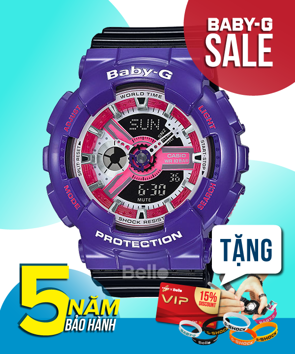 Baby-G BA-110NC-6 - Đồng hồ Casio Baby-G Chính hãng - G-Shock Nữ Giá rẻ