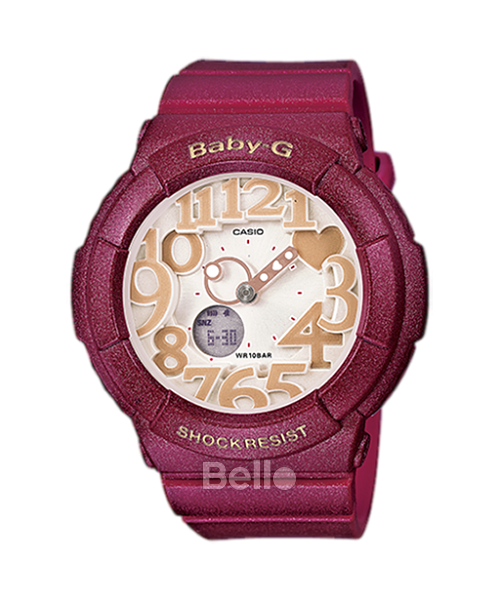 BGA-131-4B2 - Đồng hồ Casio G-Shock chính hãng - Mặt thiết kế tạo hiệu ứng đa chiều, phủ mực huỳnh quang đặc biệt.