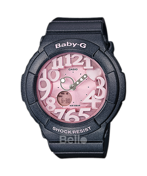BGA-131-8B- Đồng hồ Casio G-Shock chính hãng - Dây nhũ xám, mặt hồng phấn nữ tính.