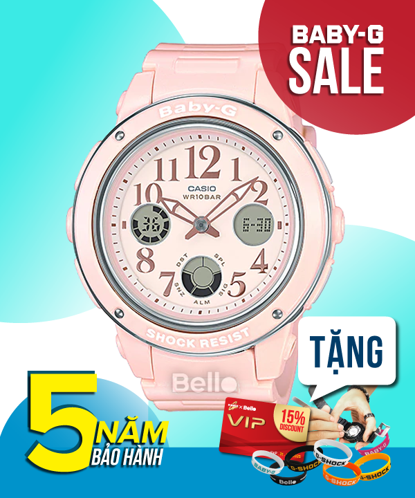  [Pin Miễn Phí Trọn Đời] BGA-150EF-4B - Đồng hồ Casio Baby-G - Tem Vàng Chống Giả 