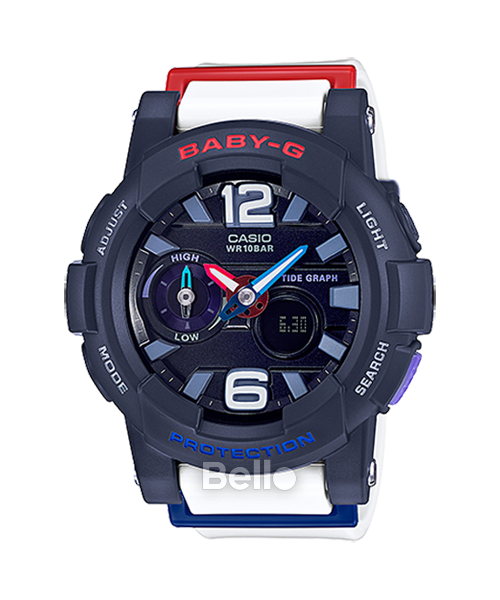 BGA-180-2B2- Đồng hồ Casio G-Shock chính hãng - Đồ thị thủy triều, dữ liệu tuần trăng, nhiệt kế.