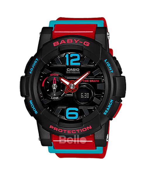 BGA-180-4B- Đồng hồ Casio G-Shock chính hãng - Đồ thị thủy triều, dữ liệu tuần trăng, nhiệt kế.
