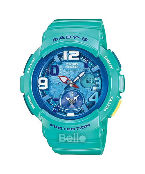 BGA-190-3B - Đồng hồ Casio G-Shock chính hãng - Mẫu này rất lý tưởng cho những phụ nữ thích đi du lịch thế giới ngày nay