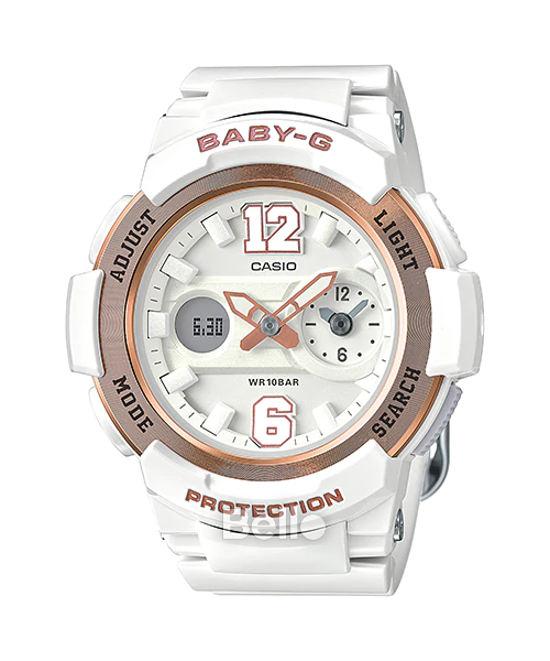 BGA-210-7B3- Đồng hồ Casio G-Shock chính hãng - 2 giờ hiện hành, thiết kế mặt tựa đồng phục thể thao.