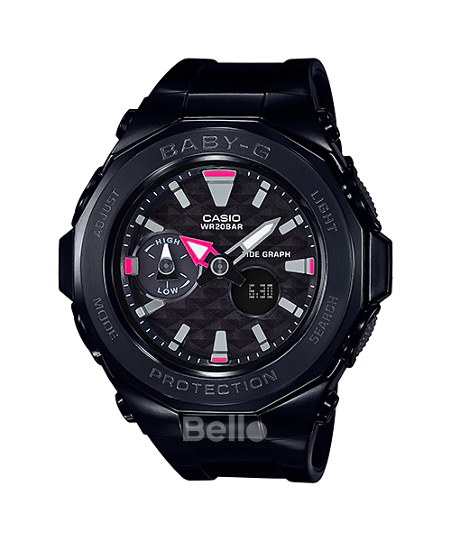 BGA-225G-1A - Đồng hồ Casio G-Shock chính hãng - Mặt đồng hồ thể hiện hình ảnh 3D của những làn sóng xô dạt và các biến thể màu