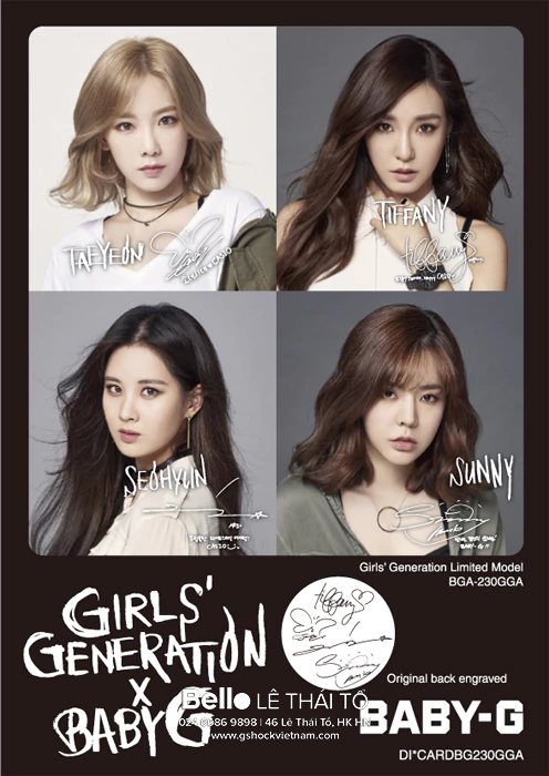 BGA-230GGA-1- Đồng hồ Casio G-Shock chính hãng - Phiên bản giới hạn Girl's Generation - SNSD