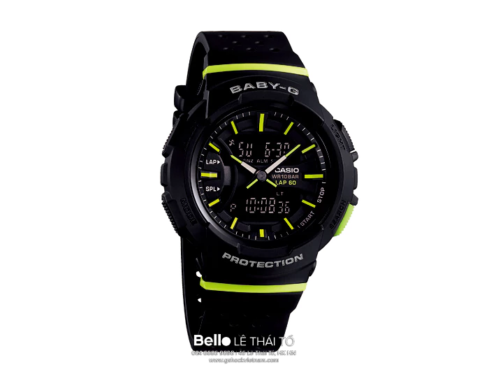 BGA-240-1A2 - Đồng hồ Casio G-Shock chính hãng - Dây đeo được bấm lỗ theo họa tiết mô phỏng các phụ kiện thời trang thể thao hiện đại.