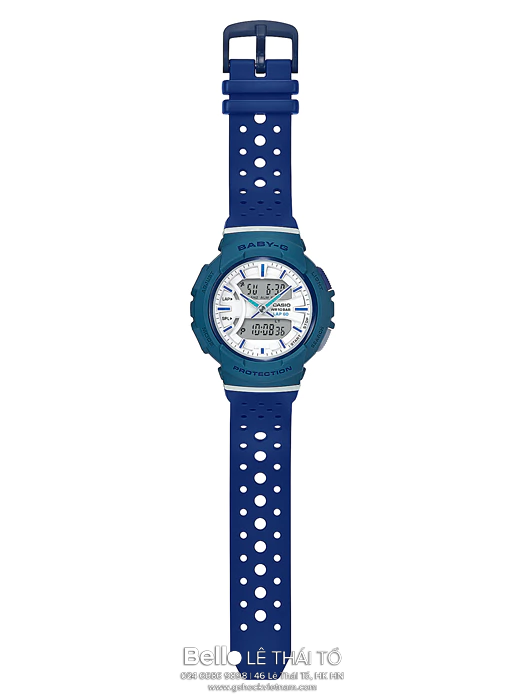 BGA-240-2A2 - Đồng hồ Casio G-Shock chính hãng - Dây đeo được bấm lỗ theo họa tiết mô phỏng các phụ kiện thời trang.