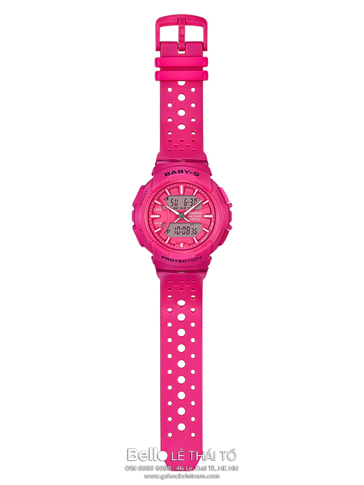BGA-240-4A - Đồng hồ Casio G-Shock chính hãng - Dây đeo được bấm lỗ theo họa tiết mô phỏng các phụ kiện thời trang thể thao hiện đại.
