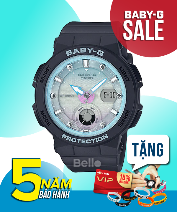  [Pin Miễn Phí Trọn Đời] BGA-250-1A2 - Đồng hồ Casio Baby-G - Tem Vàng Chống Giả 