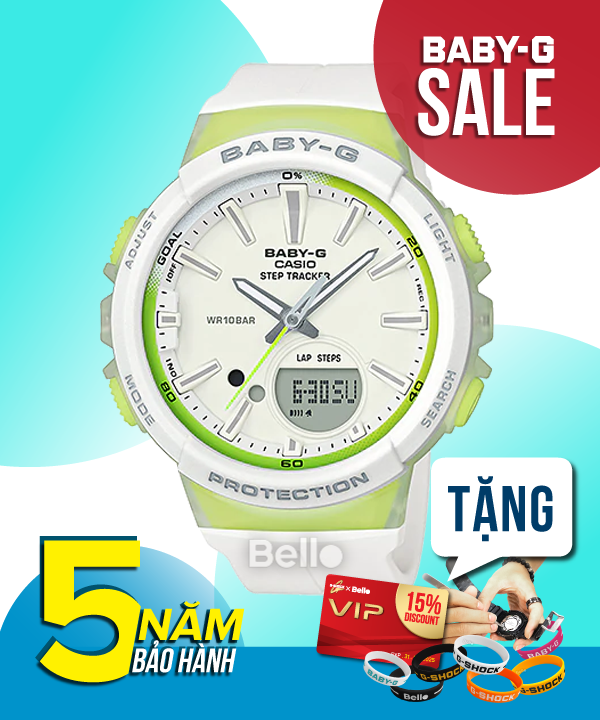 Baby-G Đếm bước chân StepTracker BGS-100-7A2 - Đồng hồ Casio Baby-G Chính hãng - G-Shock Nữ Giá rẻ