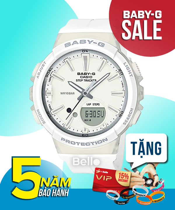 Baby-G Đếm bước chân StepTracker BGS-100-7A1 - Đồng hồ Casio Baby-G Chính hãng - G-Shock Nữ Giá rẻ