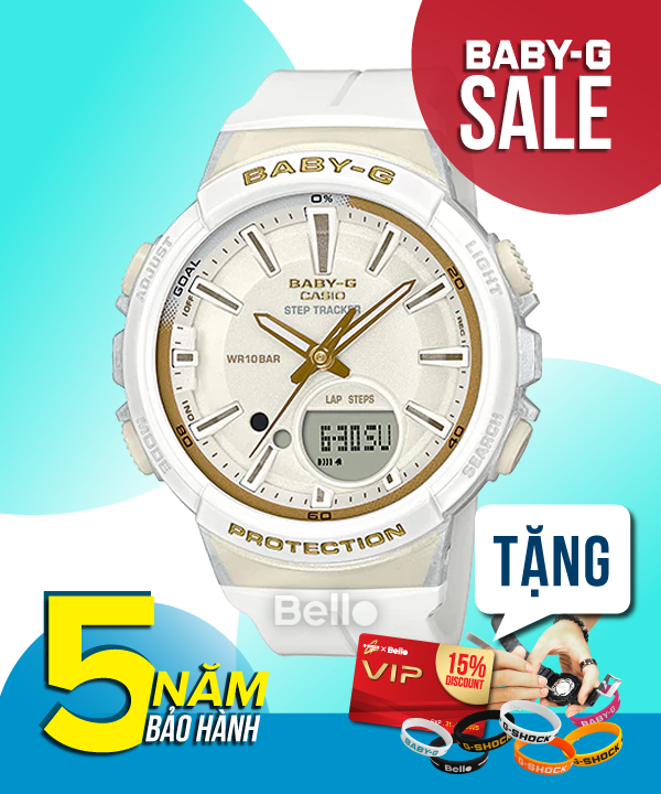 Baby-G Đếm bước chân StepTracker BGS-100GS-7A - Đồng hồ Casio Baby-G Chính hãng - G-Shock Nữ Giá rẻ