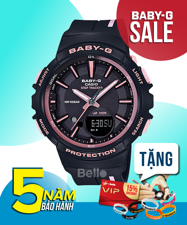Baby-G Đếm bước chân StepTracker BGS-100RT-1A - Đồng hồ Casio Baby-G Chính hãng - G-Shock Nữ Giá rẻ