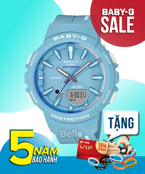 Baby-G Đếm bước chân StepTracker BGS-100RT-2A - Đồng hồ Casio Baby-G Chính hãng - G-Shock Nữ Giá rẻ