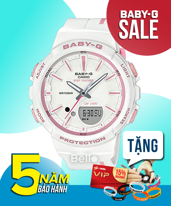 Baby-G Đếm bước chân StepTracker BGS-100RT-7A - Đồng hồ Casio Baby-G Chính hãng - G-Shock Nữ Giá rẻ