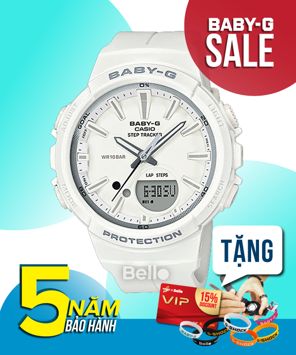 Baby-G Đếm bước chân StepTracker BGS-100SC-7A - Đồng hồ Casio Baby-G Chính hãng - G-Shock Nữ Giá rẻ