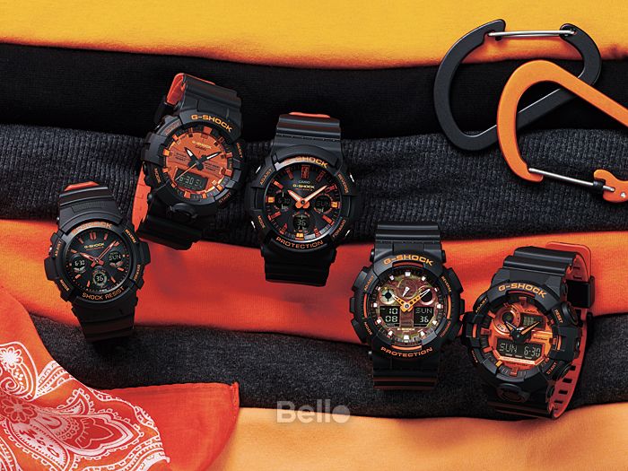 GA-700BR-1A - Đồng hồ Casio G-Shock chính hãng - Tông đen cam