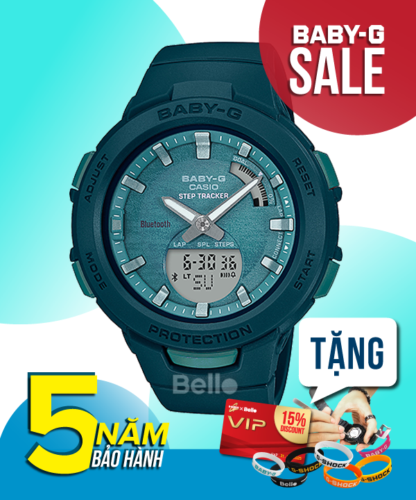 Baby-G Bluetooth® BSA-B100AC-3A - Đồng hồ Casio Baby-G Chính hãng - G-Shock Nữ Giá rẻ