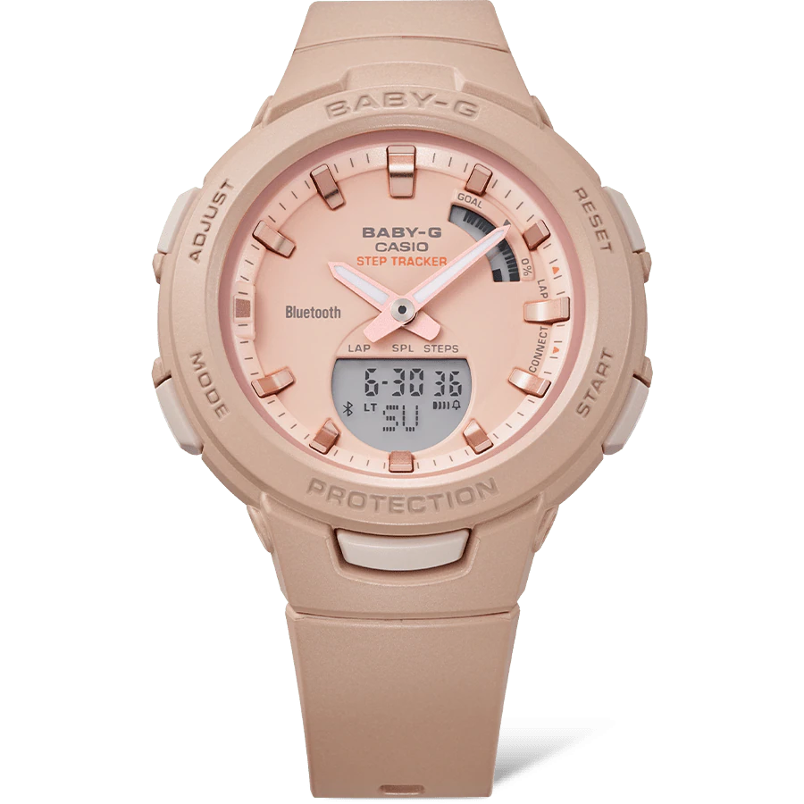  [Pin Miễn Phí Trọn Đời] BSA-B100CS-4A - Đồng hồ Casio Baby-G - Tem Vàng Chống Giả 