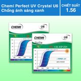  Tròng Kính Chống Ánh Sáng Xanh Chemi Crystal U6 Perfect UV 