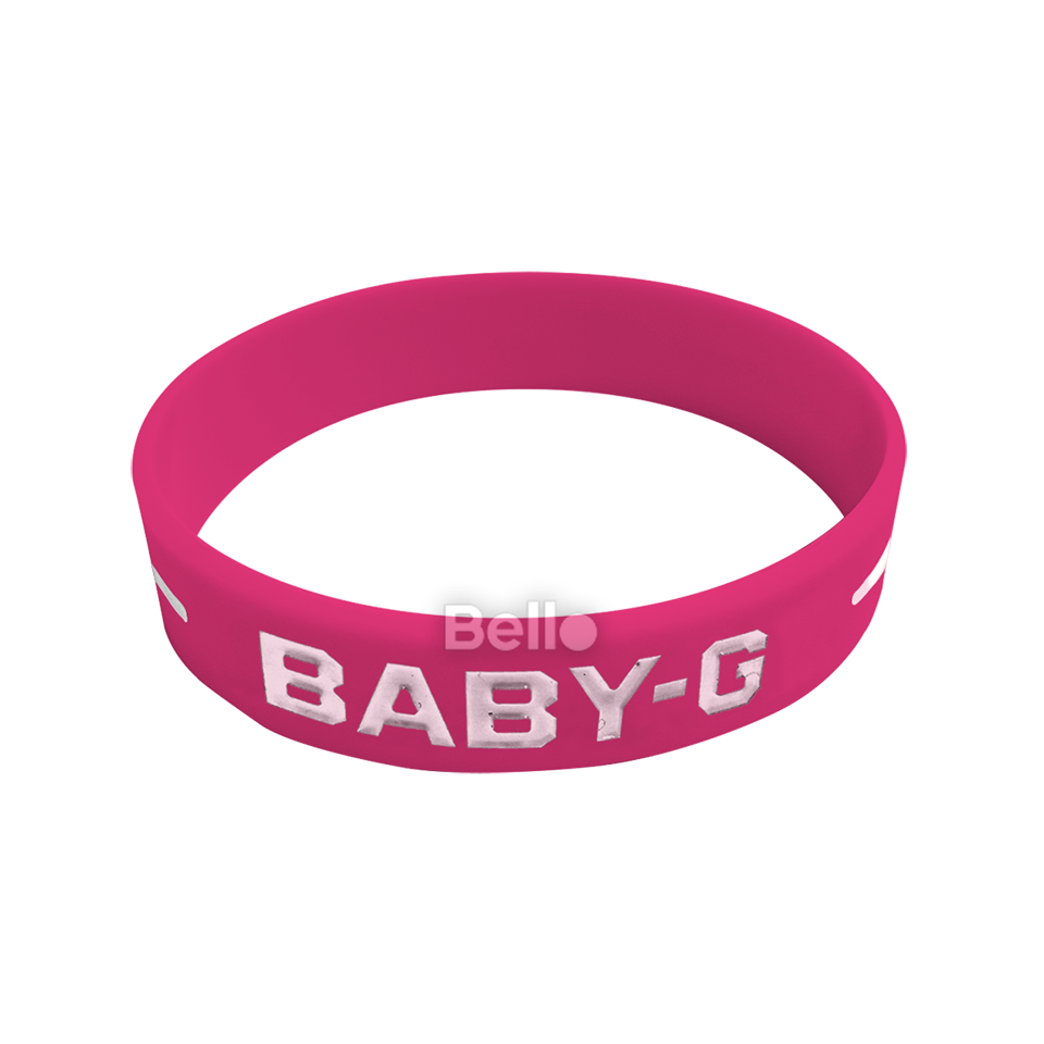 Vòng Baby-G Bello Hồng chữ trắng (10 chiếc)