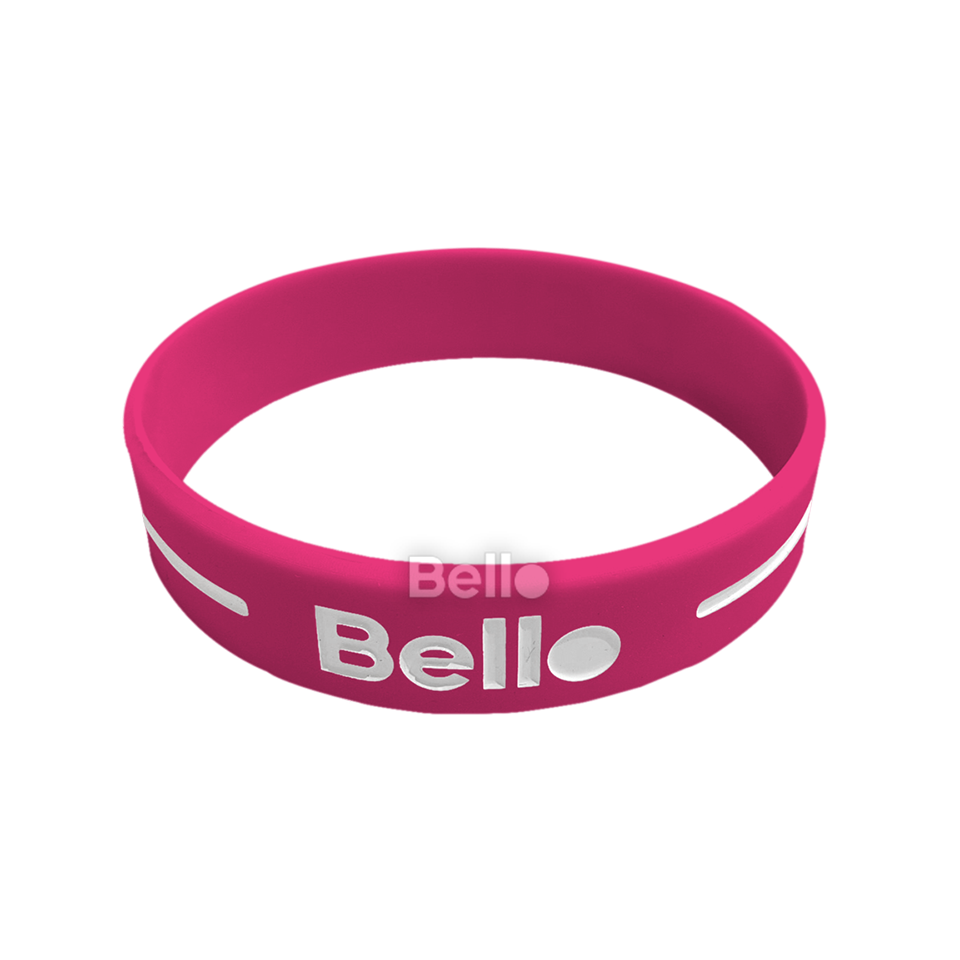 Vòng Baby-G Bello Hồng chữ trắng (10 chiếc)