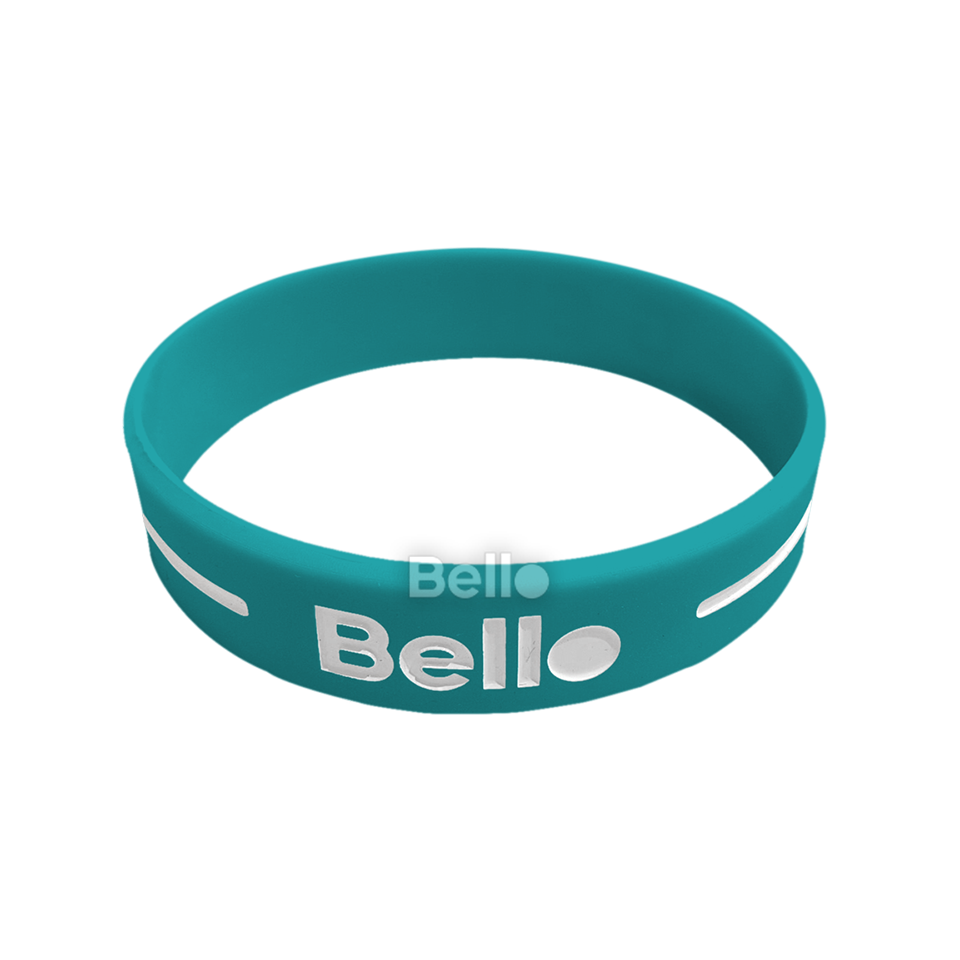 Vòng Baby-G Bello Xanh chữ trắng (10 chiếc)