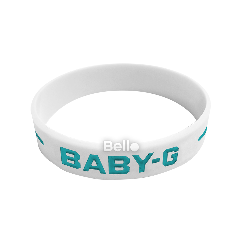 Vòng Baby-G Bello Trắng chữ xanh (10 chiếc)