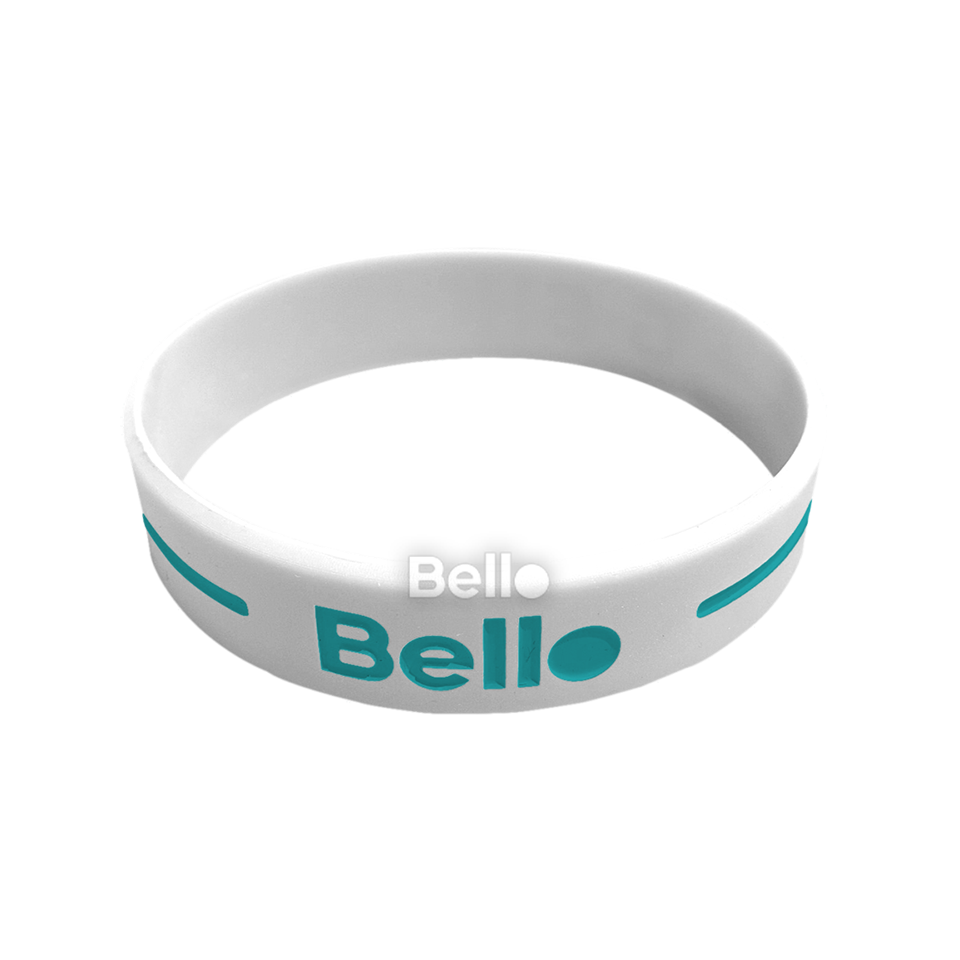 Vòng Baby-G Bello Trắng chữ xanh (10 chiếc)
