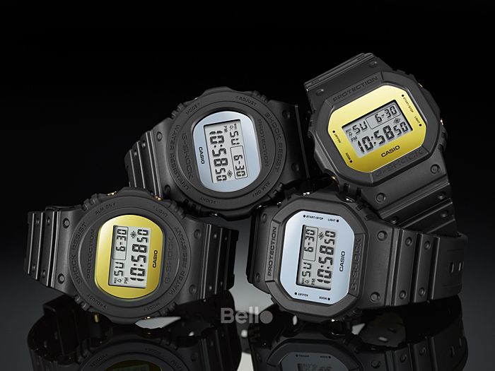 DW-5600BBMB-1 - Đồng hồ Casio G-Shock chính hãng - Mặt Gương Vàng