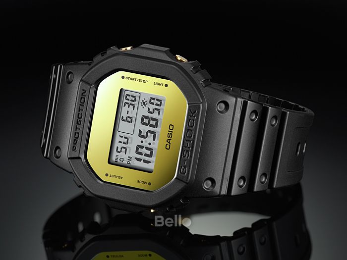 DW-5600BBMB-1 - Đồng hồ Casio G-Shock chính hãng - Mặt Gương Vàng