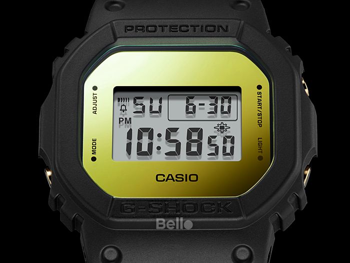 DW-5600BBMB-1 - Đồng hồ Casio G-Shock chính hãng - Mặt Gương Vàng