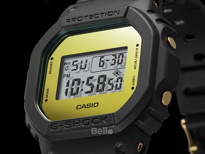 DW-5600BBMB-1 - Đồng hồ Casio G-Shock chính hãng - Mặt Gương Vàng