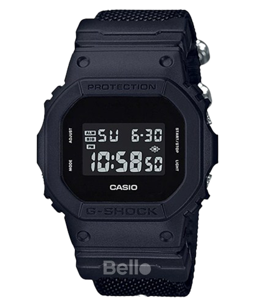 DW-5600BBN-1 - Đồng hồ Casio G-Shock chính hãng dây vải Cordura Bán chạy Màu Black Basic