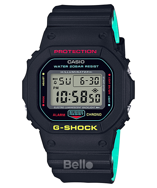 DW-5600CMB-1 - Đồng hồ Casio G-Shock chính hãng - Màu Breezy Rasta mới.