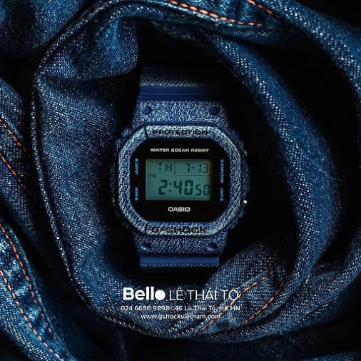 DW-5600DE-2 - Đồng hồ Casio G-Shock chính hãng - Jean màu Denim cực chất