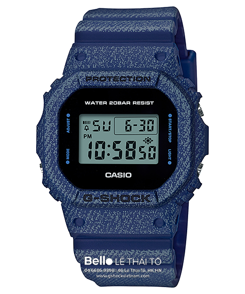 DW-5600DE-2 - Đồng hồ Casio G-Shock chính hãng - Jean màu Denim cực chất