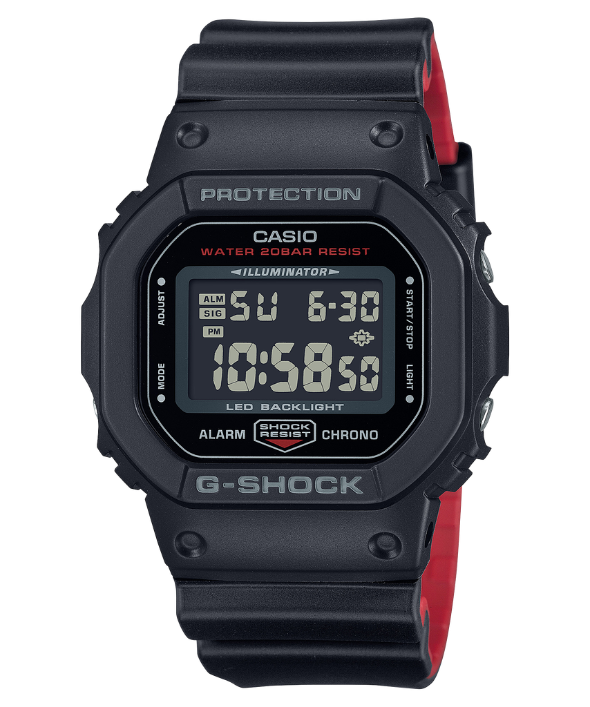  [Pin Miễn Phí Trọn Đời] DW-5600UHR-1DR - Đồng hồ G-Shock Nam - Tem Vàng Chống Giả 