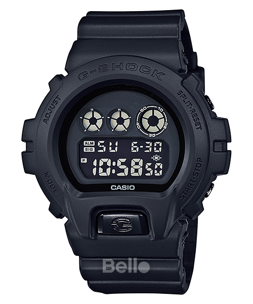 DW-6900BB-1 - Đồng hồ Casio G-Shock chính hãng - Dây đen, mặt đen, các nút và khóa được mạ ion đen cực chất.
