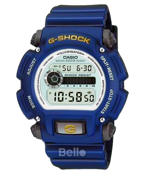 DW-9052-2- Đồng hồ Casio G-Shock chính hãng - Dây nhám, báo giờ đa chức năng, đèn led cực tím.