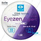  Tròng Kính Chống Mỏi Đổi Màu Essilor Eyezen Expert Gen 8 Thạch Anh Tím cho người 45 đến 50 tuổi 