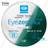  Tròng Kính Chống Mỏi Đổi Màu Essilor Eyezen Plus Gen 8 Ngọc Lục Bảo cho người 18 đến 34 tuổi 