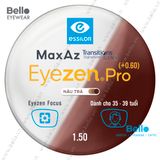  Tròng Kính Chống Mỏi Đổi Màu Essilor Eyezen Pro Gen 8 Nâu Trà cho người 35 đến 39 tuổi 