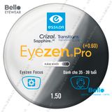  Tròng Kính Chống Mỏi Đổi Màu Essilor Eyezen Pro Gen 8 Xám Khói cho người 35 đến 39 tuổi 