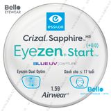  Tròng Kính Chống Mỏi Essilor Eyezen Start (+0.0) BlueUV Capture cho người dưới 17 tuổi 