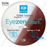  Tròng Kính Chống Mỏi Đổi Màu Essilor Eyezen Start Gen 8 Nâu Trà cho người dưới 17 tuổi 