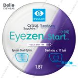  Tròng Kính Chống Mỏi Đổi Màu Essilor Eyezen Plus Gen 8 Thạch Anh Tím cho người 18 đến 34 tuổi 